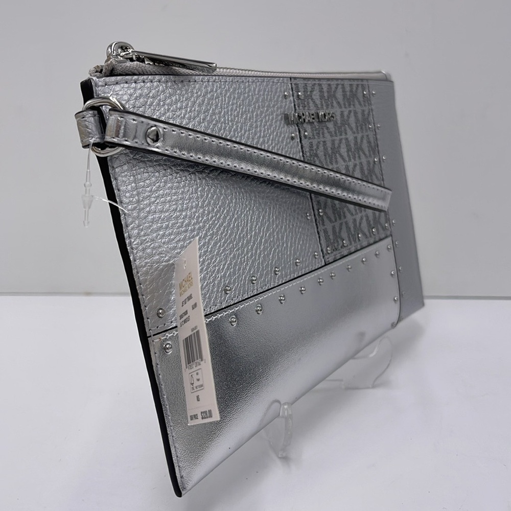 Michael Kors Jet Set Travel Lg TZ Studded Metallic Patchwork and Signature Logo - Picture 7 of 16